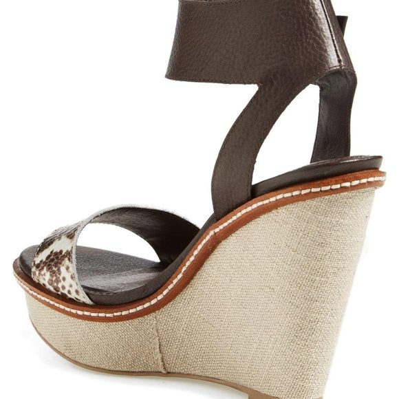 NWOT Steve Madden Bevrlie Snake Print Wedges 8 - Picture 4 of 8